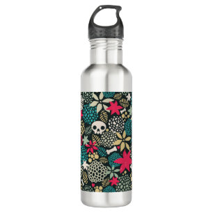 Bouteille D'eau Crâne en fleurs