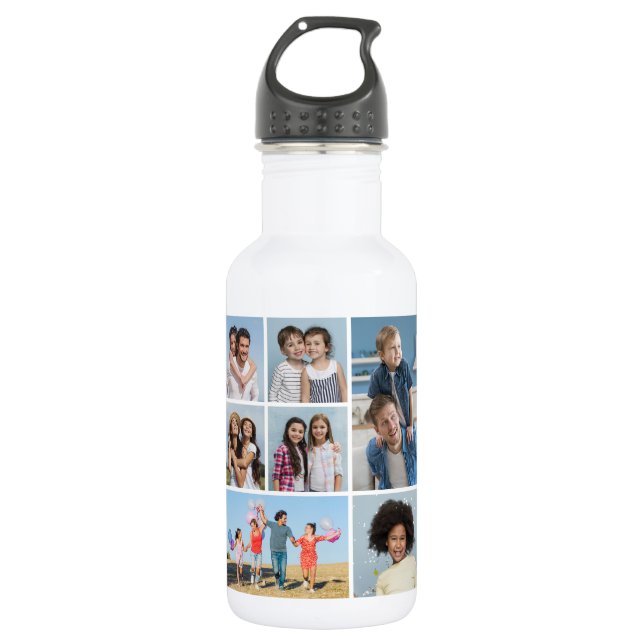 Bouteille D'eau Créez votre propre collection de 7 photos (Devant)