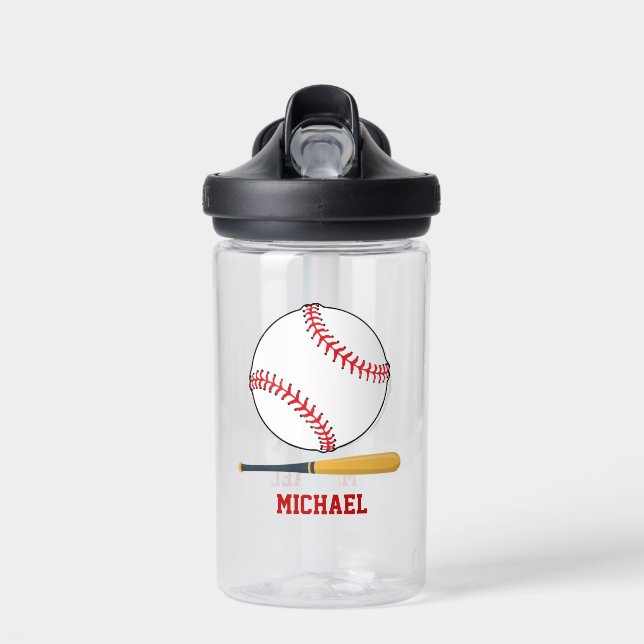 Bouteille D'eau Créez votre propre nom de joueur de baseball (Avant)