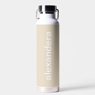 Bouteille D'eau Crème Beige Personnalisée Et Fille
