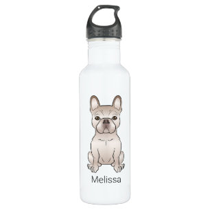 Bouteille D'eau Crème Chien-taureaux français / Chien-français et 