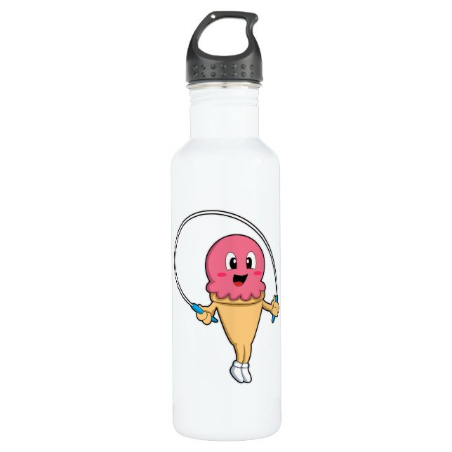 Bouteille D'eau Crème glacée à Fitness avec corde (Devant)
