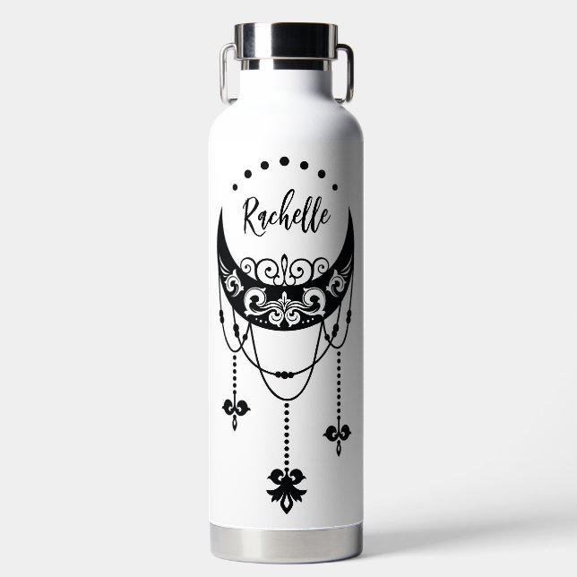 Bouteille D'eau Cresent Moon Bohème Personnalisé (Avant)