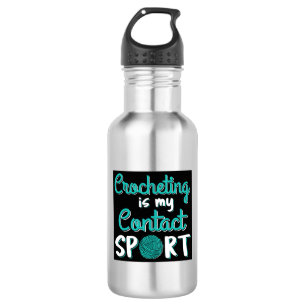Bouteille D'eau Crochet est mon contact Sport