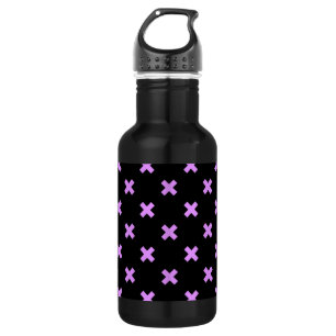 Bouteille D'eau Crochets Lilac sur noir