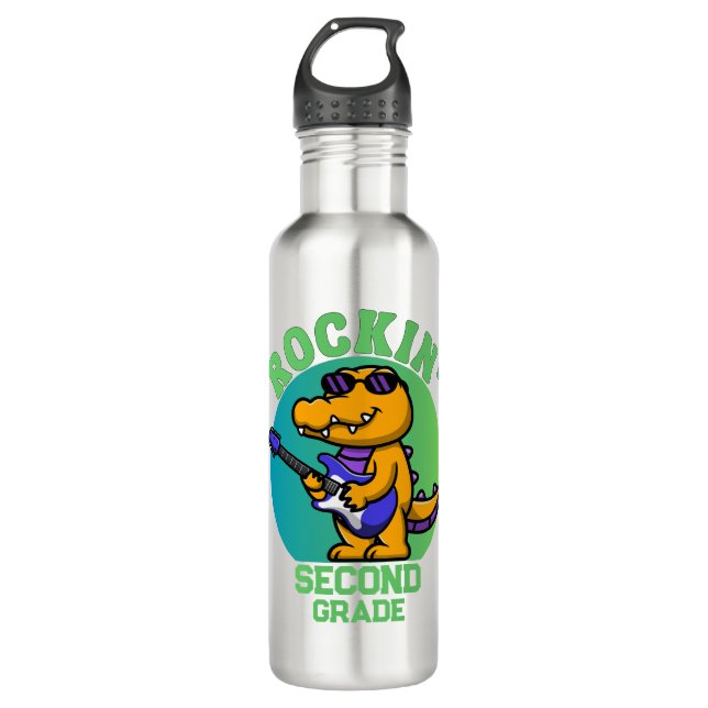 Bouteille D'eau Crocodile Retour À L'École Nom De L'Année Customis (Devant)