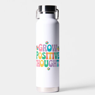 Bouteille D'eau Croissance des pensées positives - Floral Inspirat