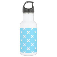 Croix blanche sur le bleu bébé