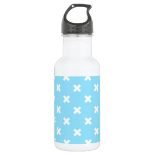 Bouteille D'eau Croix blanche sur le bleu bébé