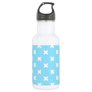 Bouteille D'eau Croix blanche sur le bleu bébé