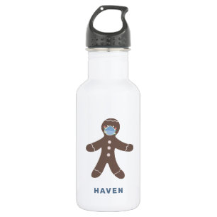 Bouteille D'eau Cuisine Visage Masque Gingerbread Homme Enfants Pe