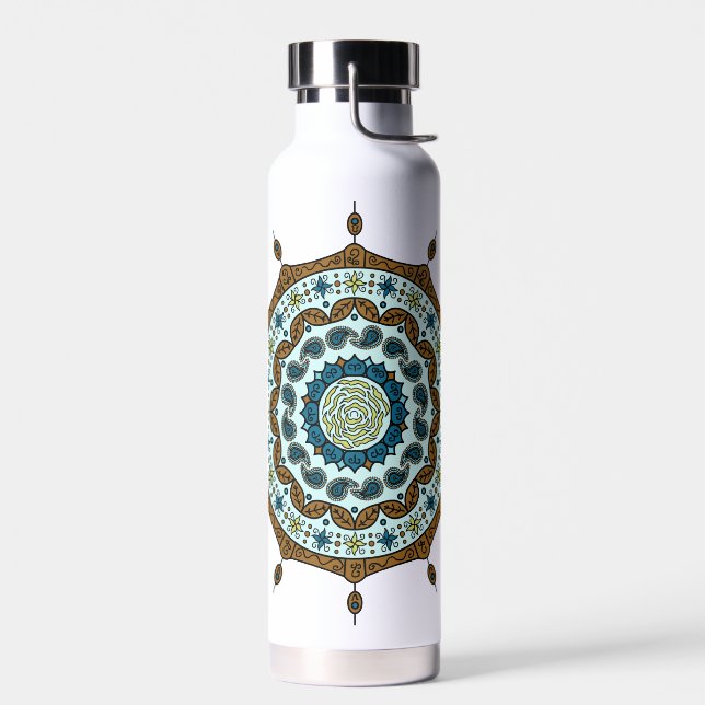 Bouteille D'eau Cuivre Imaginaire Mehndi (Gauche)