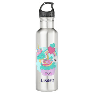 Bouteille D'eau Cupcake mignonne et crème glacée joyeuse