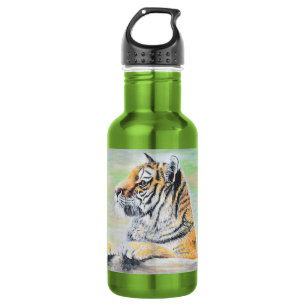 Bouteille D'eau Curieux tableau de tigre