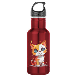 Bouteille D'eau Cute Adorable Chat Brown