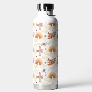 Bouteille D'eau Cute aquarelle Rainbow Motif d'avion