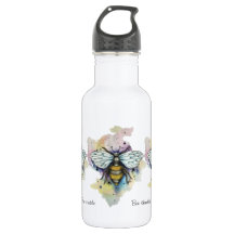 Cute Bee And Rainbow Wash