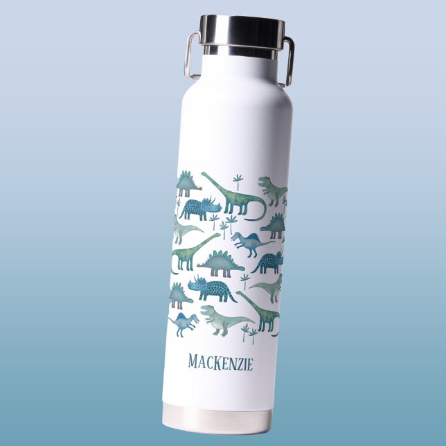 Bouteille D'eau Cute Dinosaur Personnalisé (Dinosaur personalized water bottle)