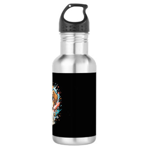 Bouteille D'eau Cute Dog Paint Splash Vector Art_1