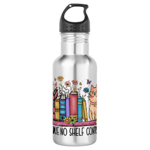 Bouteille D'eau Cute Floral Livres et Chat