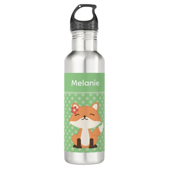 Bouteille D'eau Cute Fox Sniffer l'air personnalisé (Devant)