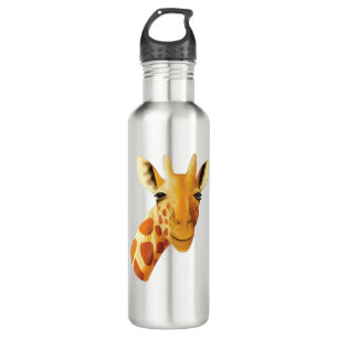 Bouteille D'eau Cute girafe visage beau safari