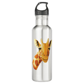 Bouteille D'eau Cute girafe visage beau safari