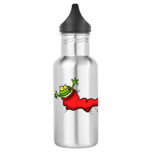 Bouteille D'eau Cute grenouille dans une chaussette rouge saut de