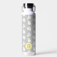 Cute Kawaii Chat Motif gris jaune Monogramme