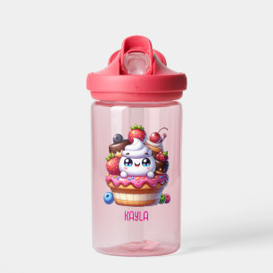 Bouteille D'eau Cute Kawaii Fraise Cupcake Personnalisé
