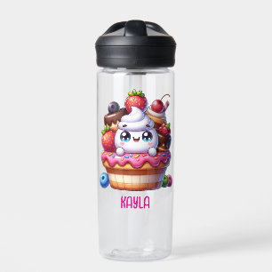 Bouteille D'eau Cute Kawaii Fraise Cupcake Personnalisé
