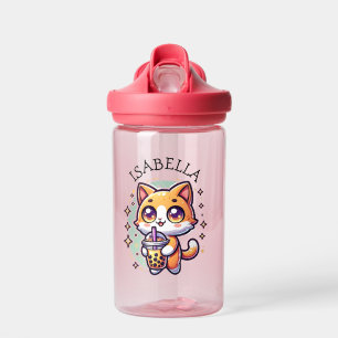 Bouteille D'eau Cute Kawaii Kitten avec thé à bulle Personnalisé