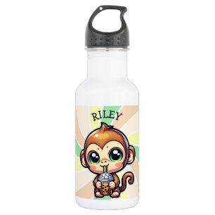 Bouteille D'eau Cute Kawaii Singe avec thé bulle Personnalisé