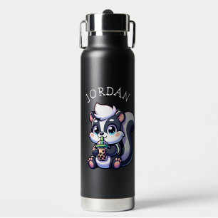 Bouteille D'eau Cute Kawaii Skunk with Bubble Tea Personnalisé
