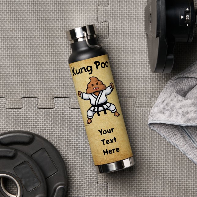Bouteille D'eau Cute Kung Poo Karate (Salle de sport (pivotée))