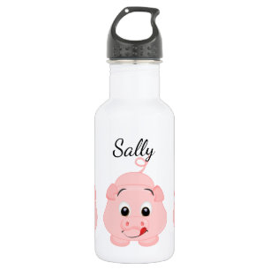 Bouteille D'eau Cute Little Rose Piggy Personnalisé