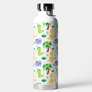 Bouteille D'eau Cute Neon Aquarelle Dinosaur Motif