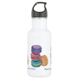 Bouteille D'eau Cute Rainbow Macaroons In Watercolor