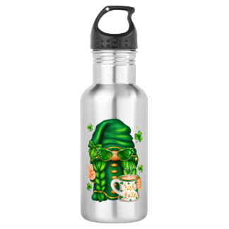Bouteille D'eau Cute St Patricks Day Gnome Drinking Coffee