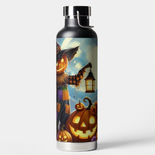 Bouteille D'eau Cute, Whimsical Halloween épouvantail & citrouille