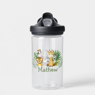 Bouteille D'eau Cute Wild One Safari Jungle Bois Animaux