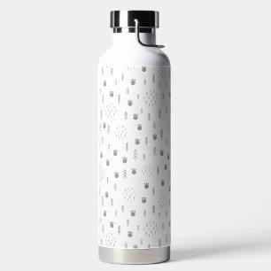 Bouteille D'eau Cute Woodland Animal Track Pattern
