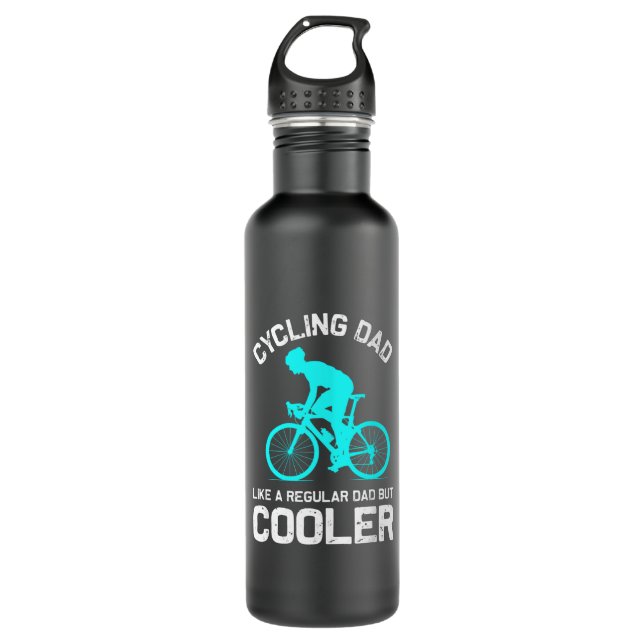 Bouteille D'eau cycling dad like a regular dad but cooler (Devant)