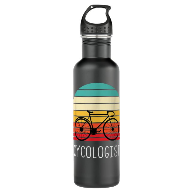 Bouteille D'eau Cycling et cyclist (Devant)