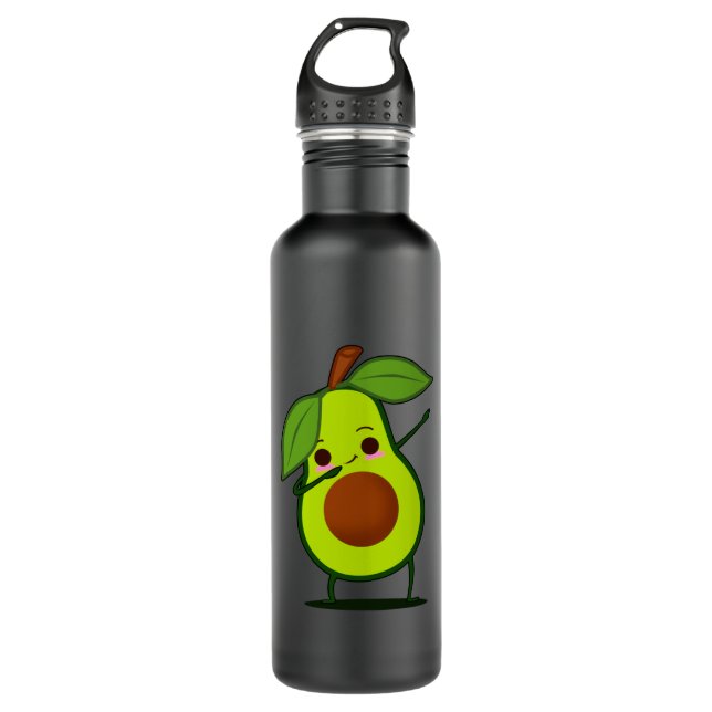 Bouteille D'eau Dabbing Green Avocado Dab Funny Dancing Fruits (Devant)