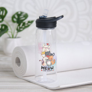 Bouteille d'eau d'amour de chat Miaou toujours