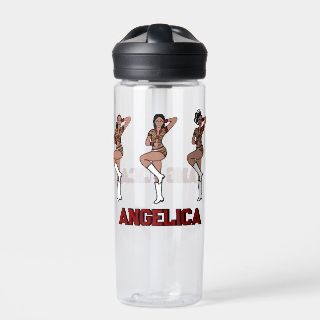 Bouteille D'eau Danseur de tigre rouge #1 (Extérieur)