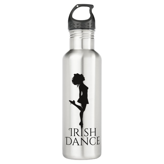 Bouteille D'eau Danseur irlandais hard Shoe noir et blanc danse (Devant)