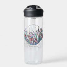Bouteille d'eau d'art Fleur sauvage costumable