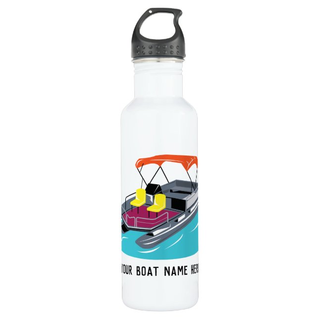 Bouteille d'eau de bateau Ponton personnalisé (Devant)